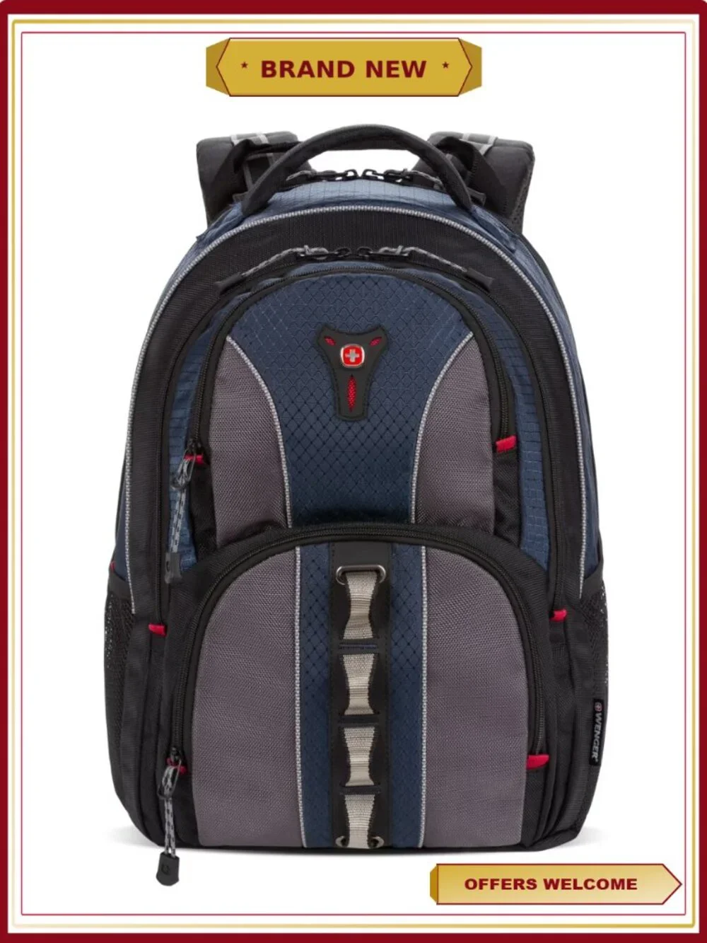 Unisex Airflow Back Padding 16 Inch Laptop Backpack Sporty